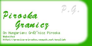 piroska granicz business card